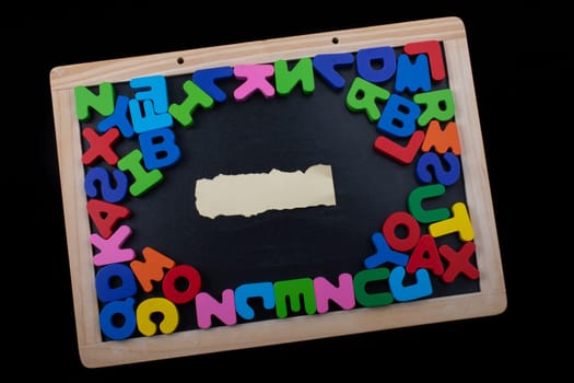 Colorful Letters of Alphabet made of wood