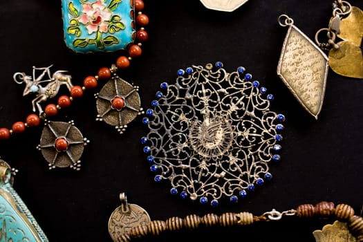 old jewelry items for sale at the flee market