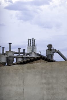 Detail of a factory in an industrial area of the city