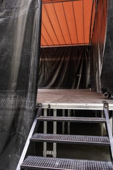 Detail of access to a stage, show