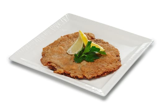 Layout for menu. Chopped meat in breading