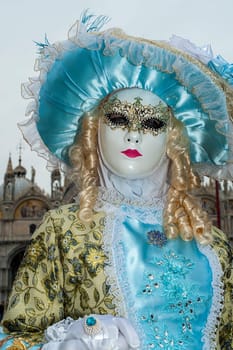 VENICE, ITALY - Febrary 7 2018: The masks of the Venice carnival 2018