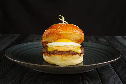 Burger with egg