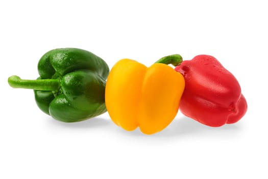 Fresh bell pepper isolated on white background