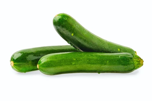 Fresh zucchini isolated on white background