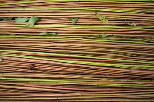 Red Green Raw Jute Texture background. This is the Called Golden Fiber in Bangladesh