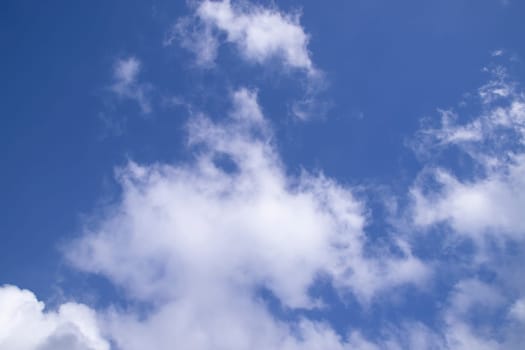 White cloudy Blue Sky natural view