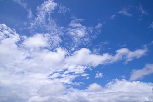 White cloudy Blue Sky natural view