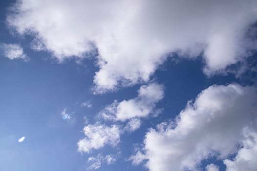 White cloudy Blue Sky natural view