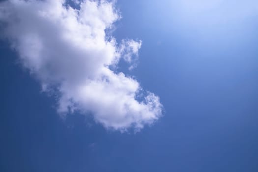Beautiful Blue Sky With White Cloudy Dramatic Natural abstract background view