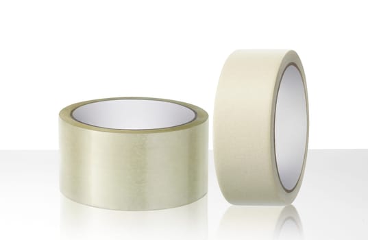 adhesive tape on white table