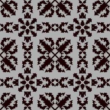 Trident Silhouette Seamless Pattern Isolated on White Background.