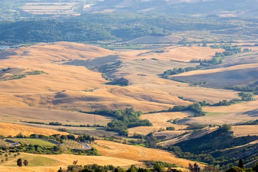 view of typical Tuscany landscape in summer, Italy