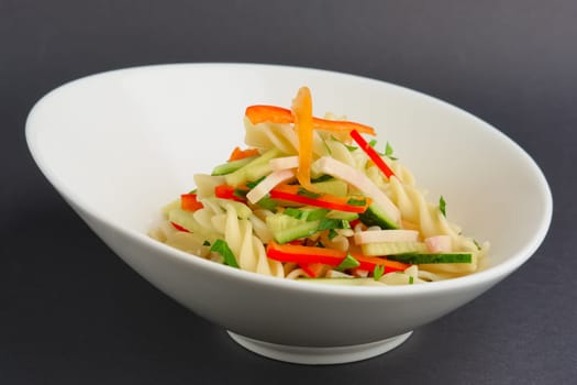 salad with pasta and vegetables