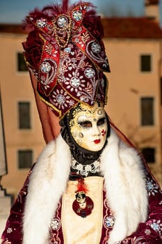 VENICE, ITALY - Febrary 5 2018: The masks of the Venice carnival 2018.