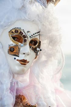 VENICE, ITALY - Febrary 5 2018: The masks of the Venice carnival 2018.