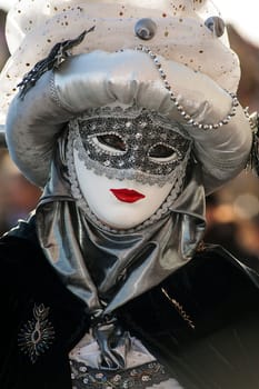 VENICE, ITALY - Febrary 5 2018: The masks of the Venice carnival 2018.