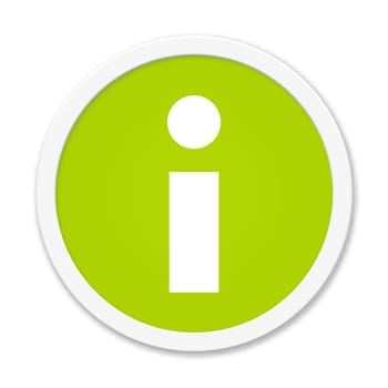Round isolated modern button with info icon