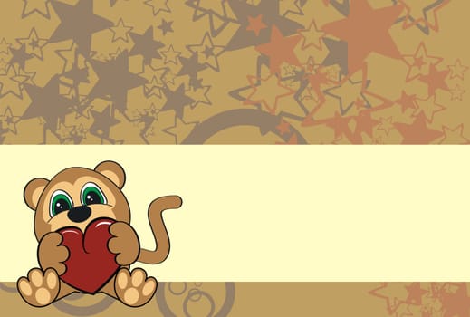 monkey baby cartoon background in vector format very easy to edit
