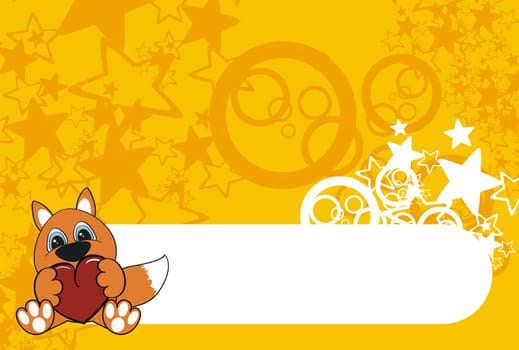 fox baby cartoon background in vector format very easy to edit