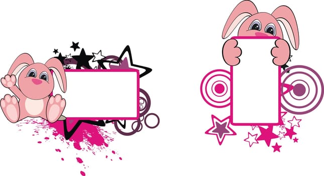 bunny baby cartoon in vector format very easy to edit