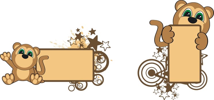 monkey baby cartoon in vector format very easy to edit