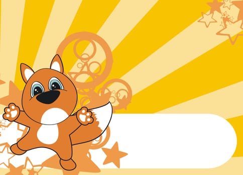 fox cartoon background in vector format very easy to edit