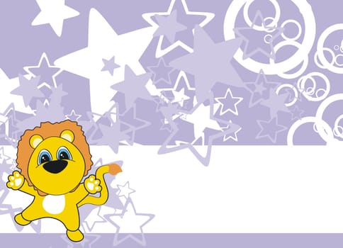 lion cartoon background in vector format very easy to edit