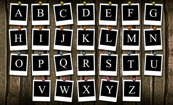 Alphabet in the photo frame