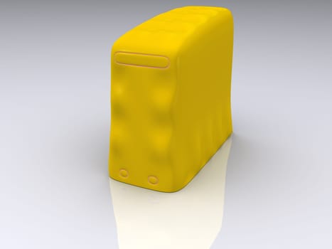 computer box. 3d