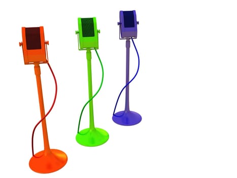 RGB microphones. 3D