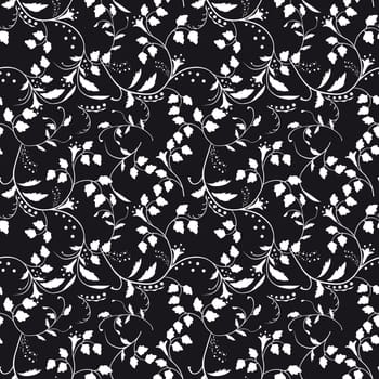Seamless background black and white. Vector illustration