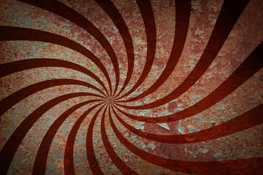 Abstract grunge  background twirled beams.