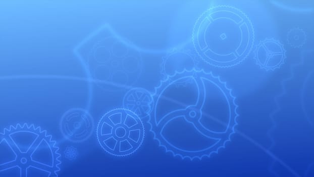 Abstract background - the set of gears of different types and sizes.