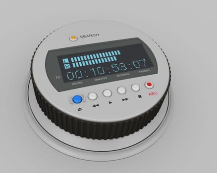 Device VCR. The display and controls are mounted on a scroll wheel.