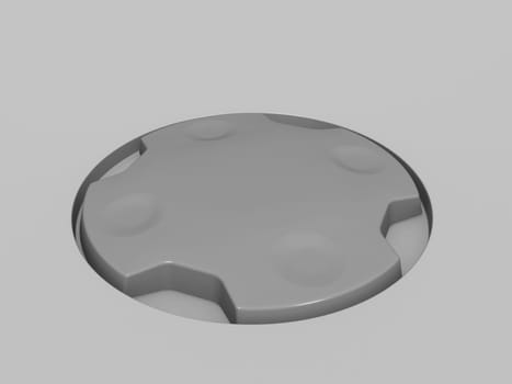Three-dimensional image - video game directional control pad