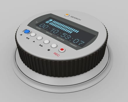 Device VCR. The display and controls are mounted on a scroll wheel.