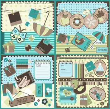 Scrapbook elements, vector