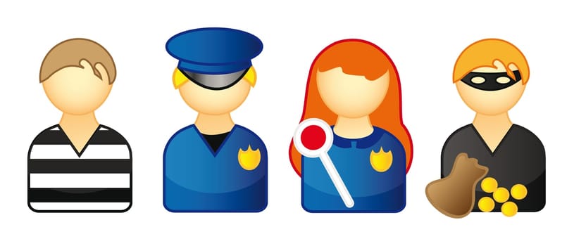nice set of icons representing people isolated over white