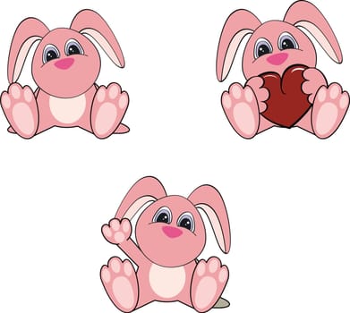 bunny baby cartoon in vector format very easy to edit