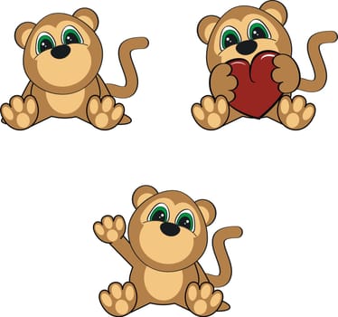 monkey baby cartoon in vector format very easy to edit