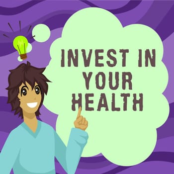 Conceptual caption Invest In Your Health, Conceptual photo Live a Healthy Lifestyle Quality Food for Wellness