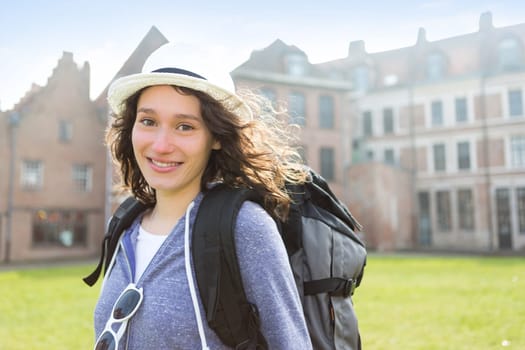View of a Young attractive woman on holidays