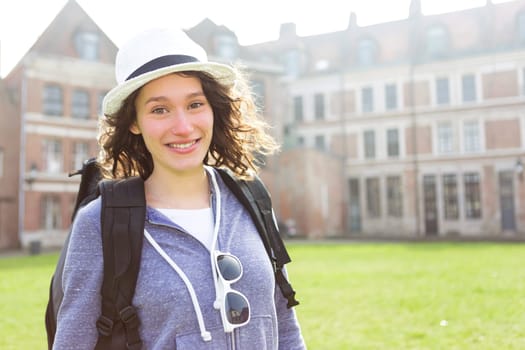 View of a Young attractive woman on holidays