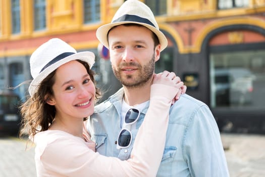 View of a Young attractive couple on holidays