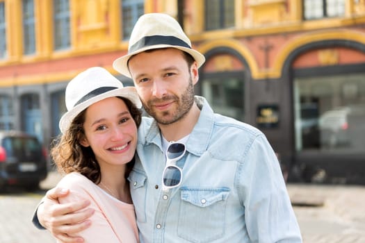 View of a Young attractive couple on holidays