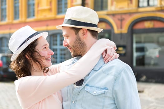 View of a Young attractive couple on holidays