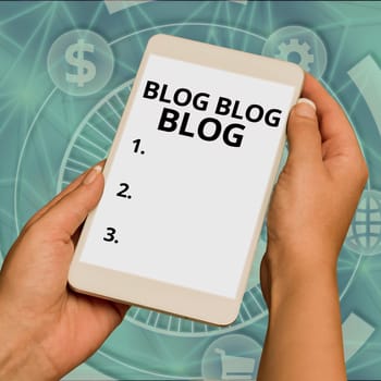 Handwriting text Blog Blog Blog, Business concept Internet blogging trend modern virtual communication