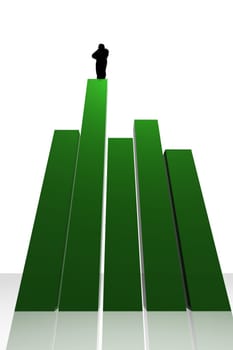 leadership 3d concept success man in business