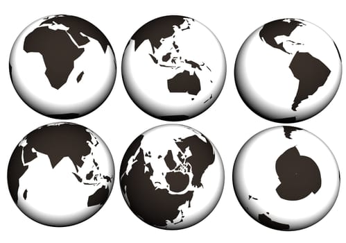 earth 3d abstract business icon